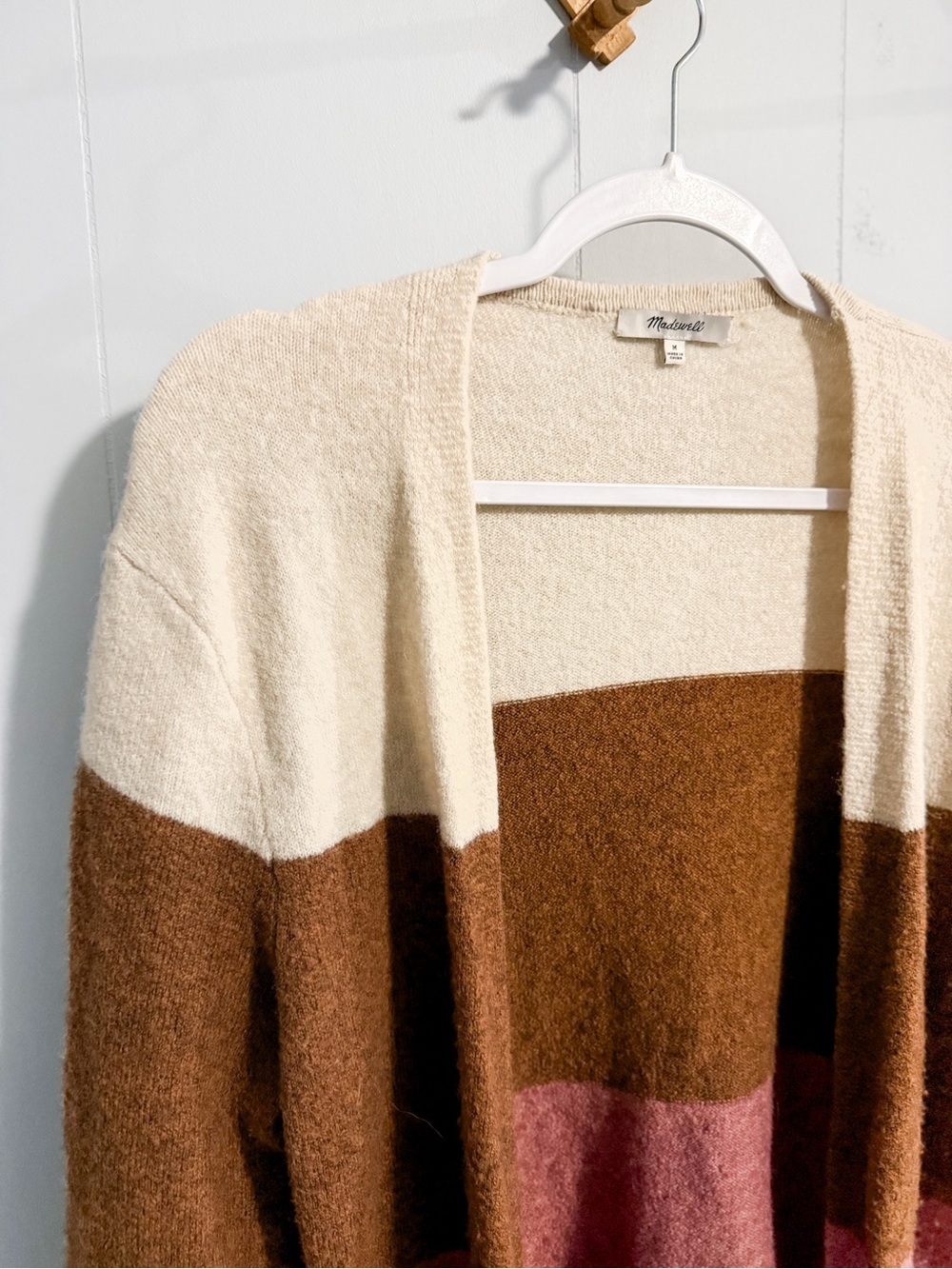 Madewell Kent Striped Colorblock Cardigan Sweater in Coziest Yarn - Picture 7 of 11